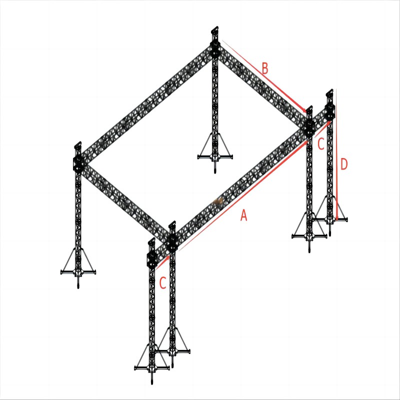 Aluminum Outdoor Event Roof Truss 10x8x5m