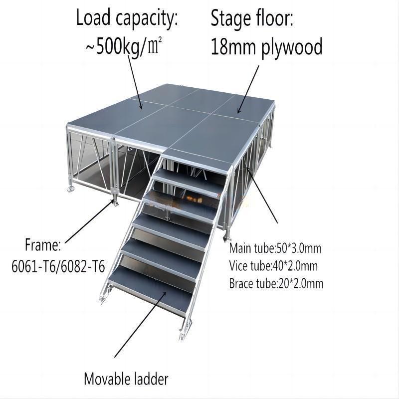 Aluminum Concert Stage Platform For Sale 56x28ft