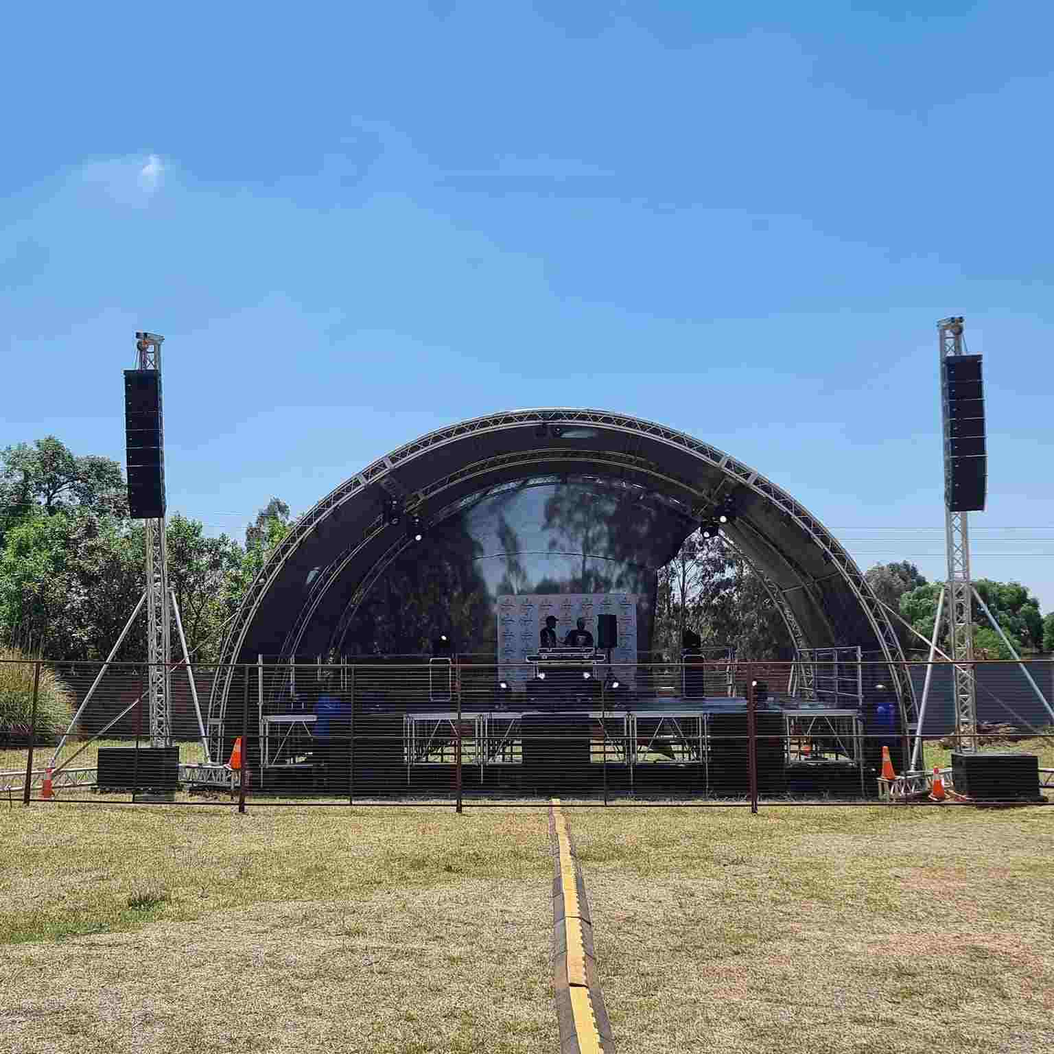 Escenario de armadura para techo de túnel de concierto al aire libre personalizado